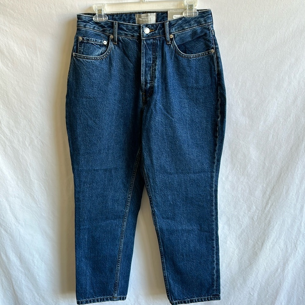 Everlane Curvy ‘90s Cheeky Straight Crop Jeans, Size 30